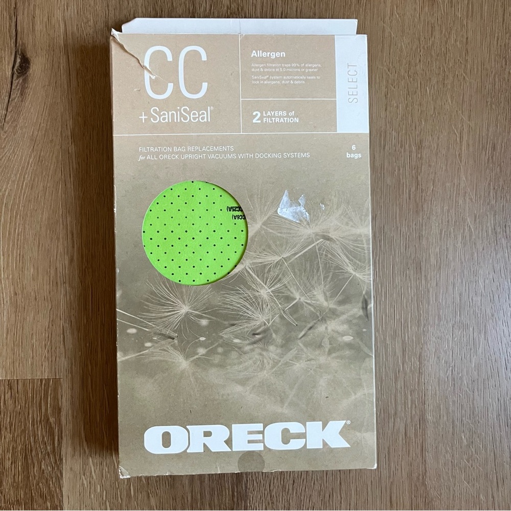 Oreck CC + Saniseal Filtration Bag Replacements for Upright Vacuum Systems 5 Set